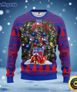 NHL New York Rangers Ugly Sweater Tree Ugly Christmas Fleece Sweater For Fans