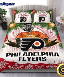 NHL Philadelphia Flyers Bedding Sets Merry Christmas Quilt Bedding Sets 2025