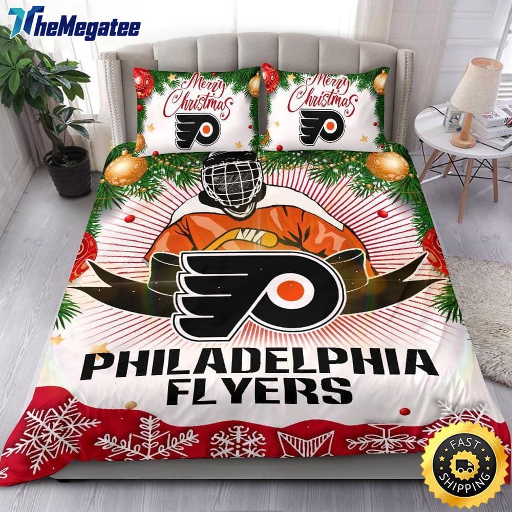 NHL Philadelphia Flyers Bedding Sets Merry Christmas Quilt Bedding Sets 2025 NHL Philadelphia Flyers Bedding Sets Merry Christmas Quilt Bedding Sets 2025