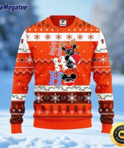 NHL Philadelphia Flyers Ugly Sweater Hohoho Mickey Ugly Christmas Sweater For Fans