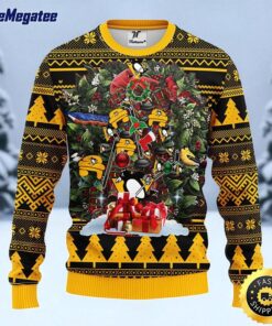 NHL Pittsburgh Penguins Ugly Christmas Sweater Ball Pine Tree, NFL Christmas Sweater