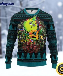 NHL San Jose Sharks Ugly Sweater Grinch Hug Ugly Christmas Sweater For Fans