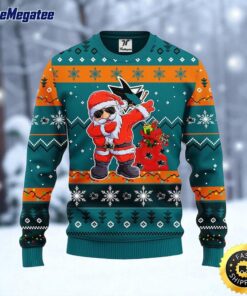 NHL San Jose Sharks Ugly Sweater Santa Claus Ugly Christmas Sweater For Fans