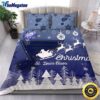 NHL St. Louis Blues Bedding Sets Santa Claus Sleigh And Reindeer Christmas Quilt Bedding Sets 2025