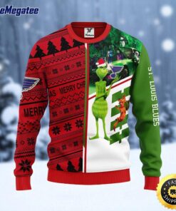 NHL St. Louis Blues Ugly Sweater Grinch And Scooby doo Ugly Christmas Sweater For Fans