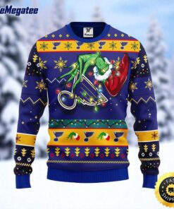 NHL St. Louis Blues Ugly Sweater The Hand Of Grinch Ugly Christmas Sweater For Fans