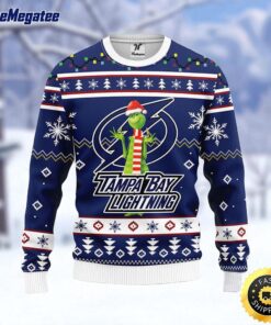 NHL Tampa Bay Lightning Ugly Sweater Funny Grinch Ugly Christmas Sweater For Fans