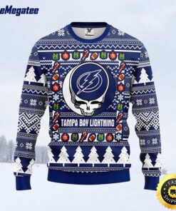 NHL Tampa Bay Lightning Ugly Sweater Grateful Dead Ugly Christmas Fleece Sweater For Fans