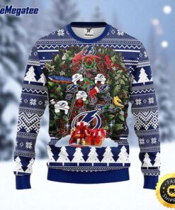 NHL Tampa Bay Lightning Ugly Sweater Tree Ugly Christmas Fleece Sweater For Fans