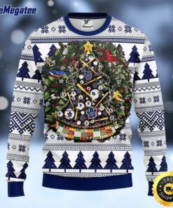 NHL Toronto Maple Leafs Ugly Christmas Sweater Ball Pine Tree, NFL Christmas Sweater