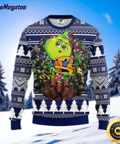 NHL Toronto Maple Leafs Ugly Sweater Grinch Hug Ugly Christmas Sweater For Fans