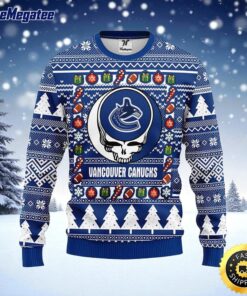 NHL Vancouver Canucks Ugly Sweater Grateful Dead Ugly Christmas Fleece Sweater For Fans