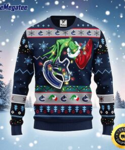 NHL Vancouver Canucks Ugly Sweater The Hand Of Grinch Ugly Christmas Sweater For Fans