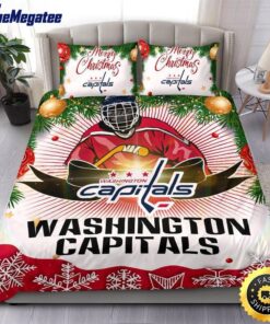 NHL Washington Capitals Bedding Sets Merry Christmas Quilt Bedding Sets 2025
