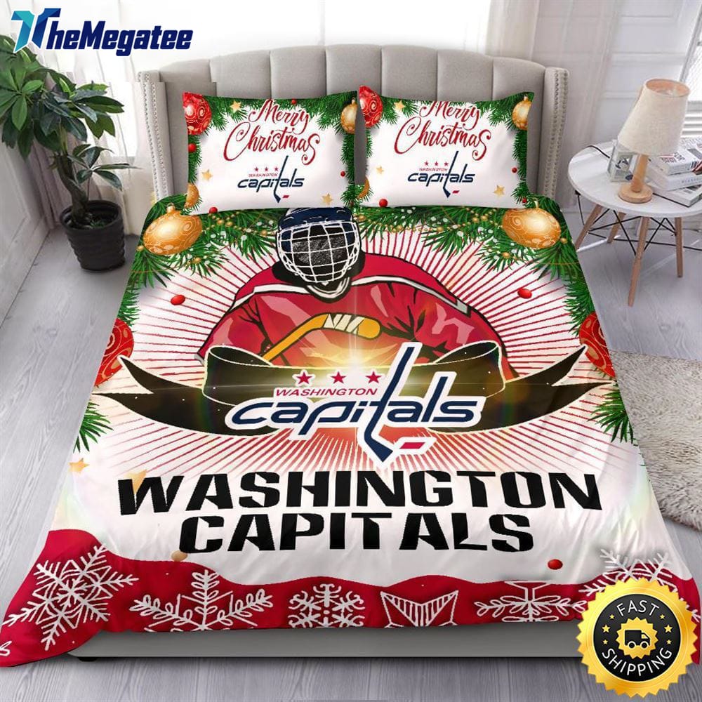 NHL Washington Capitals Bedding Sets Merry Christmas Quilt Bedding Sets 2025 NHL Washington Capitals Bedding Sets Merry Christmas Quilt Bedding Sets 2025