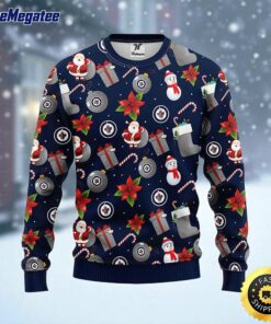 NHL Winnipeg Jets Ugly Sweater Santa Claus Snowman Ugly Christmas Sweater For Fans