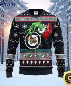 NHL Winnipeg Jets Ugly Sweater The Hand Of Grinch Ugly Christmas Sweater For Fans