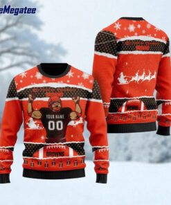 Personalized NFL Cleveland Browns All I Need For Christmas Ugly Christmas Sweater Perfect Gift For Football Fans