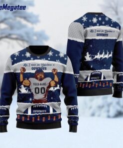 Personalized NFL Dallas Cowboys All I Need For Christmas Ugly Christmas Sweater Perfect Gift For Football Fans