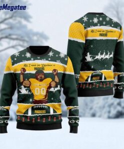 Personalized NFL Green Bay Packers All I Need For Christmas Ugly Christmas Sweater Perfect Gift For Football Fans