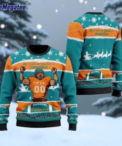 Personalized NFL Miami Dolphins All I Need For Christmas Ugly Christmas Sweater Perfect Gift For Football Fans
