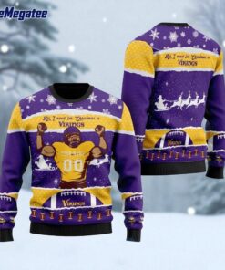 Personalized NFL Minnesota Vikings All I Need For Christmas Ugly Christmas Sweater Perfect Gift For Football Fans