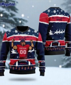 Personalized NFL New England Patriots All I Need For Christmas Ugly Christmas Sweater Perfect Gift For Football Fans