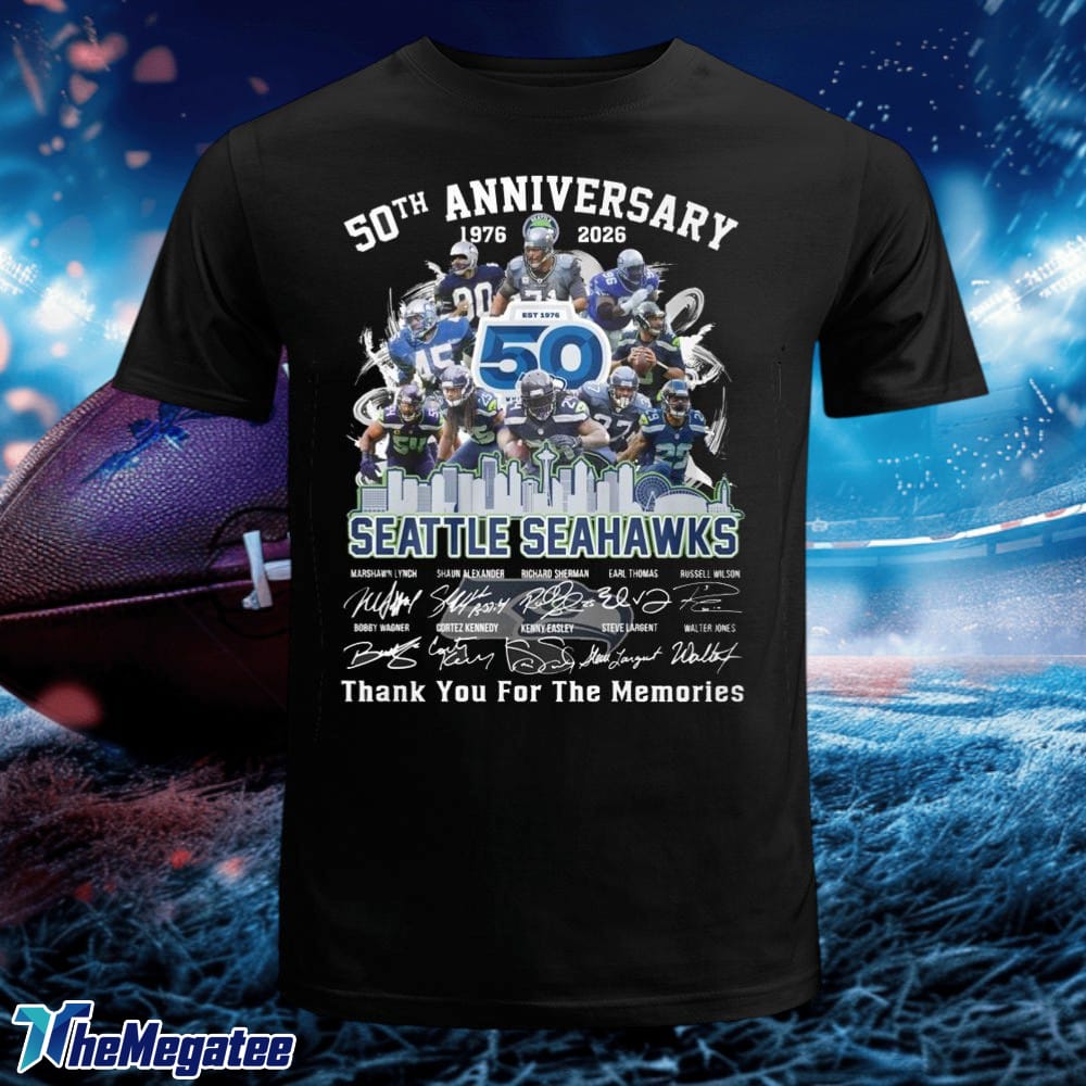 50th Anniversary 1976-2025 Seattle Seahawks Unisex T-Shirt 50th Anniversary 1976-2025 Seattle Seahawks Unisex T-Shirt