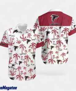 Atlanta Falcons Logo Team Tree Pattern Hawaiian Shirt, Best gifts for Atlanta Falcons  Fans
