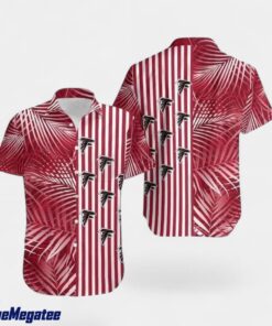 Atlanta Falcons Palm Leaves And Stripes Hawaiian Shirt, Best gifts for Atlanta Falcons  Fans