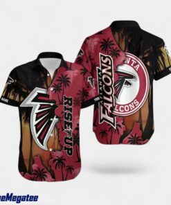 Atlanta Falcons Rise Up Sunset Hawaiian Shirt, Best gifts for Atlanta Falcons  Fans