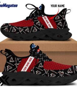 Custom Name Atlanta Falcons Logo Pattern Max Soul Shoes For Fans