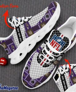 Custom Name Baltimore Ravens Logo Pattern Max Soul Shoes For Fans