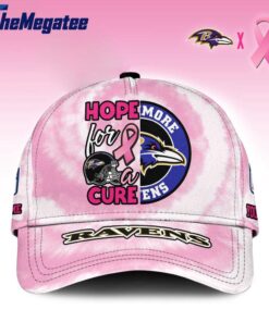 Custom Name Baltimore Ravens NFL Breast Cancer Awareness Baseball Cap