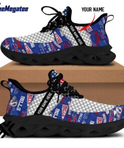 Custom Name Buffalo Bills Logo Pattern Max Soul Shoes For Fans