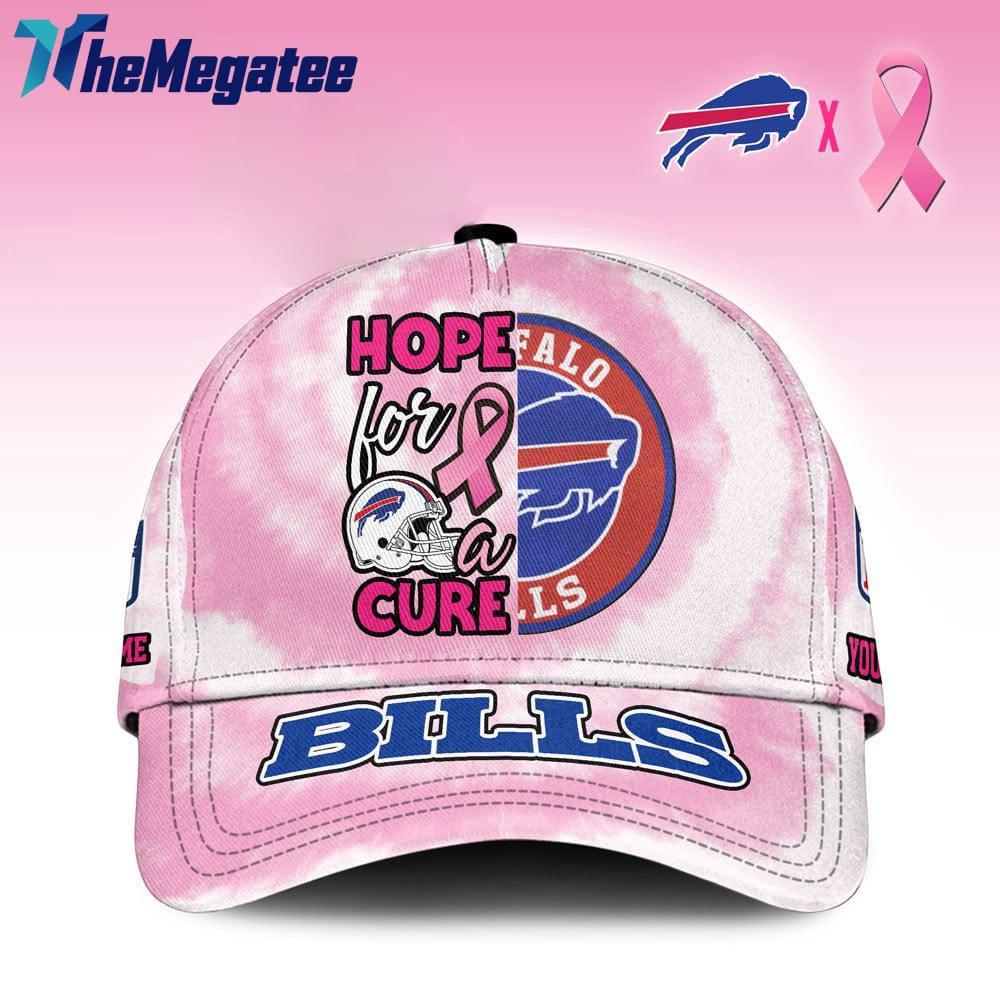 Custom Name Buffalo Bills NFL Breast Cancer Awareness Baseball Cap Custom Name Buffalo Bills NFL Breast Cancer Awareness Baseball Cap
