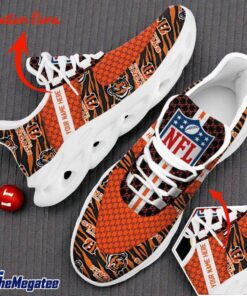 Custom Name Cincinnati Bengals Logo Pattern Max Soul Shoes For Fans