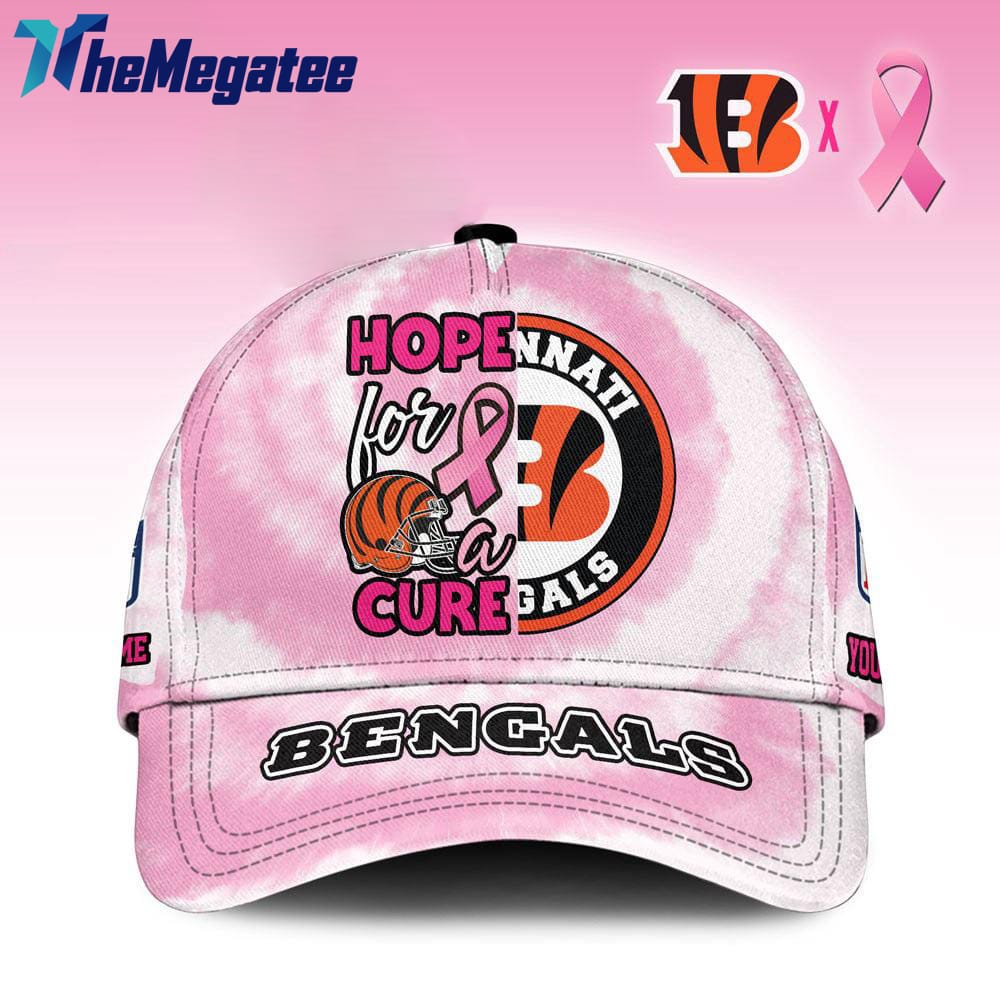 Custom Name Cincinnati Bengals NFL Breast Cancer Awareness Baseball Cap Custom Name Cincinnati Bengals NFL Breast Cancer Awareness Baseball Cap