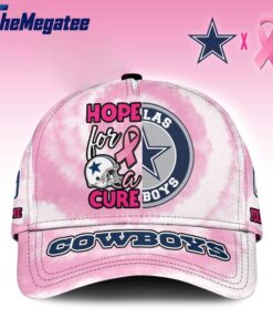 Custom Name Dallas Cowboys NFL Breast Cancer Awareness Baseball Cap