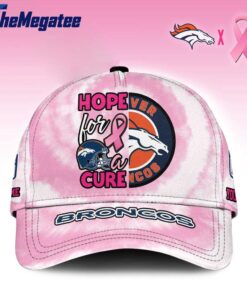 Custom Name Denver Broncos NFL Breast Cancer Awareness Baseball Cap