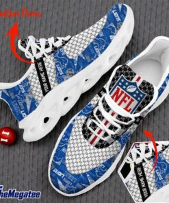 Custom Name Detroit Lions Logo Pattern Max Soul Shoes For Fans