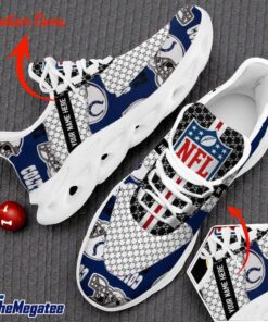 Custom Name Indianapolis Colts Logo Pattern Max Soul Shoes For Fans