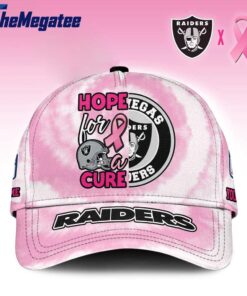 Custom Name Las Vegas Raiders NFL Breast Cancer Awareness Baseball Cap
