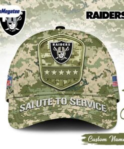 custom-name-las-vegas-raiders-nfl-salute-to-service-baseball-cap
