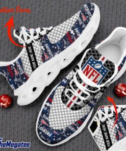 Custom Name New England Patriots Logo Pattern Max Soul Shoes For Fans