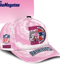 Custom Name New England Patriots NFL Breast Cancer Awareness Baseball Cap