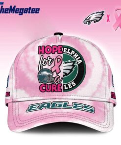 Custom Name Philadelphia Eagles NFL Breast Cancer Awareness Baseball Cap