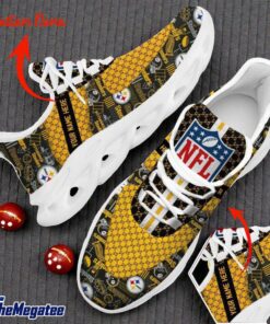Custom Name Pittsburgh Steelers Logo Pattern Max Soul Shoes For Fans