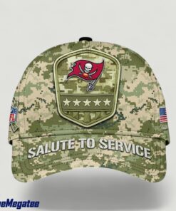Custom Name Tampa Bay Buccaneers NFL Salute To Service Baseball Cap