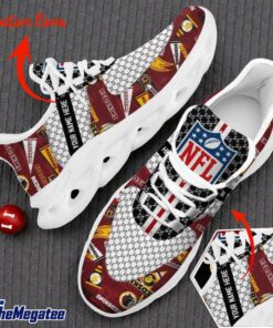 Custom Name Washington Commanders Logo Pattern Max Soul Shoes For Fans